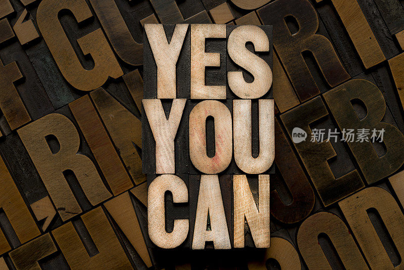 YES YOU CAN -凸版字体